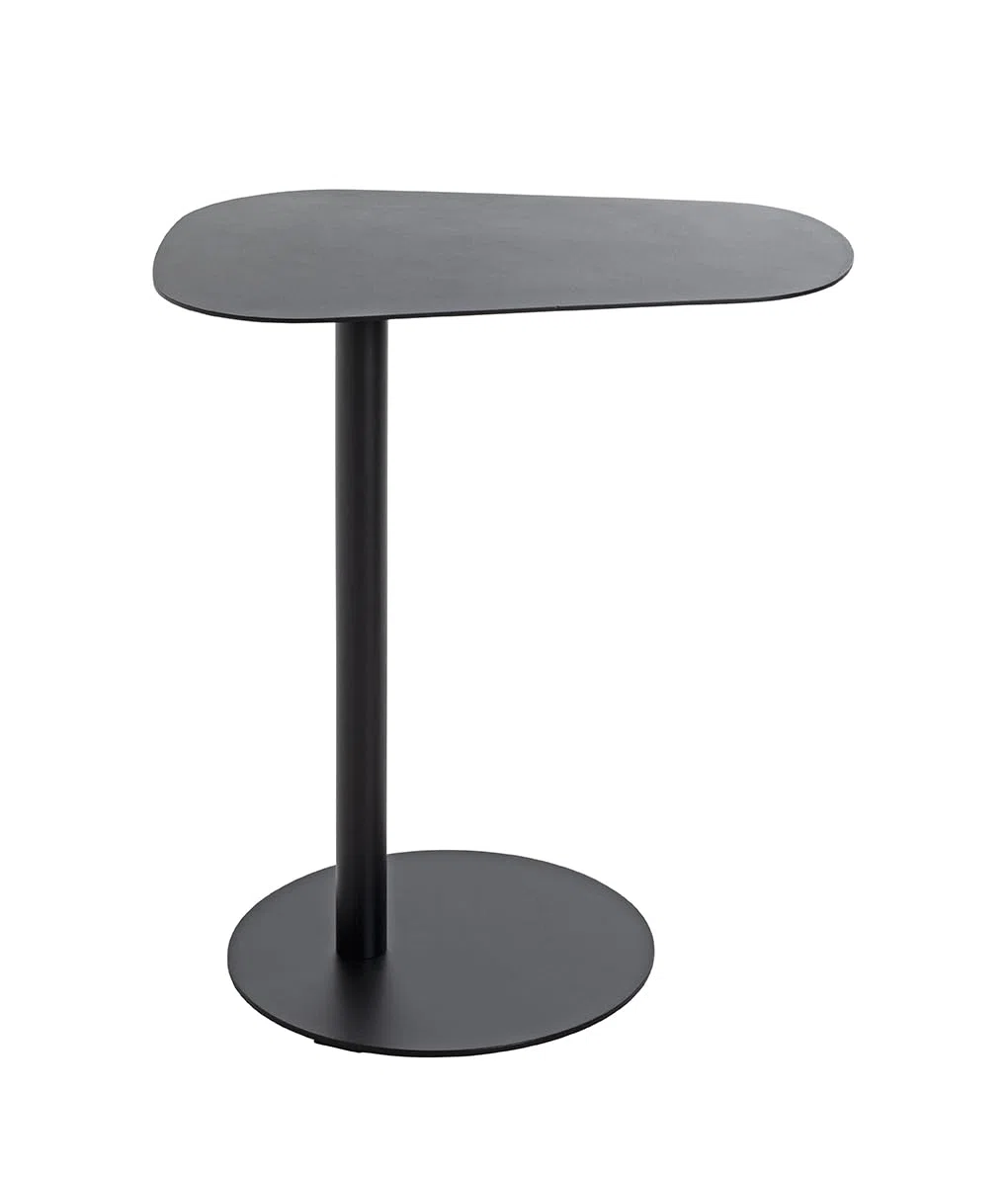 HAKU Mesa Auxiliar de Metal Negro, Mesa de Centro pequeña - Dimensiones: An 53 x Al 60 x Pr 38 cm Estilo: Moderno
