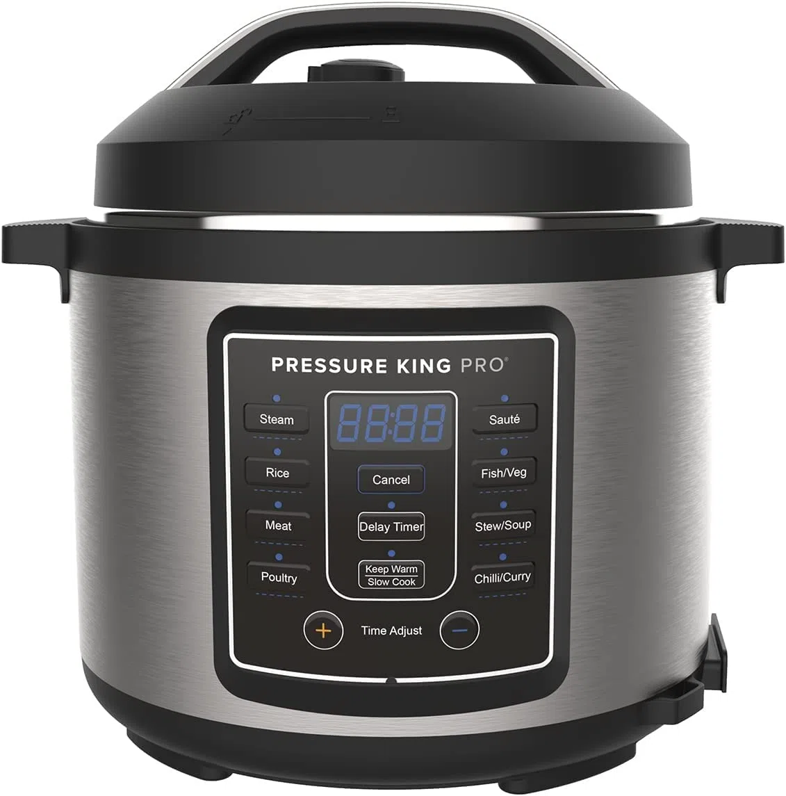 Pressure King Pro (4,8 L) - Olla a presión digital 14 en 1 de Drew&Cole - Incluye aplicación móvil Drew&Cole Recipe gratuita - Cocina de bajo consumo - Revestimiento antiadherente - Fácil de limpiar -