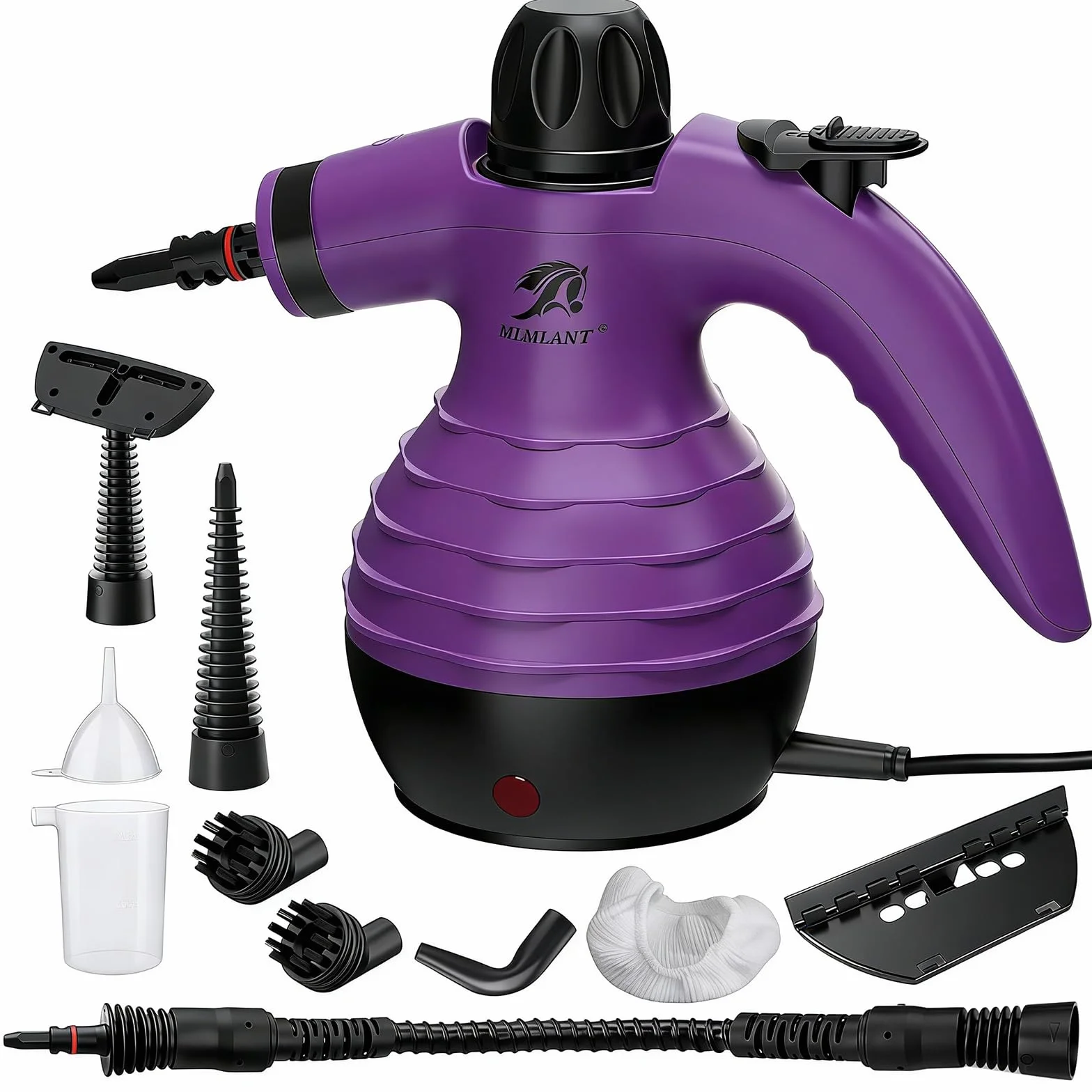 MLMLANT Limpiador de vapor, limpiador de vapor multifunción para el hogar con 10 accesorios, apto para cocinas, baños, sofás y asientos de coche.