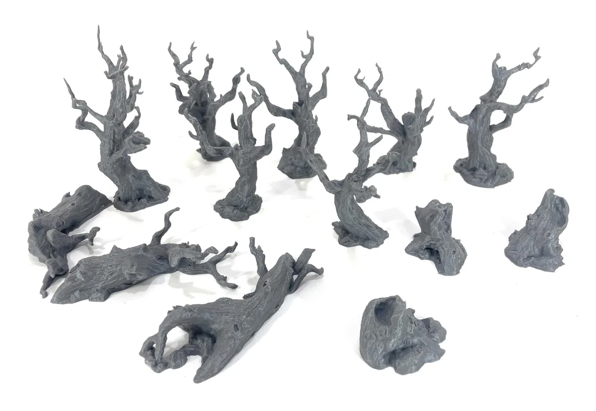 Dead Forest - 14 Árboles Muertos, Escenografía 28mm para Wargames