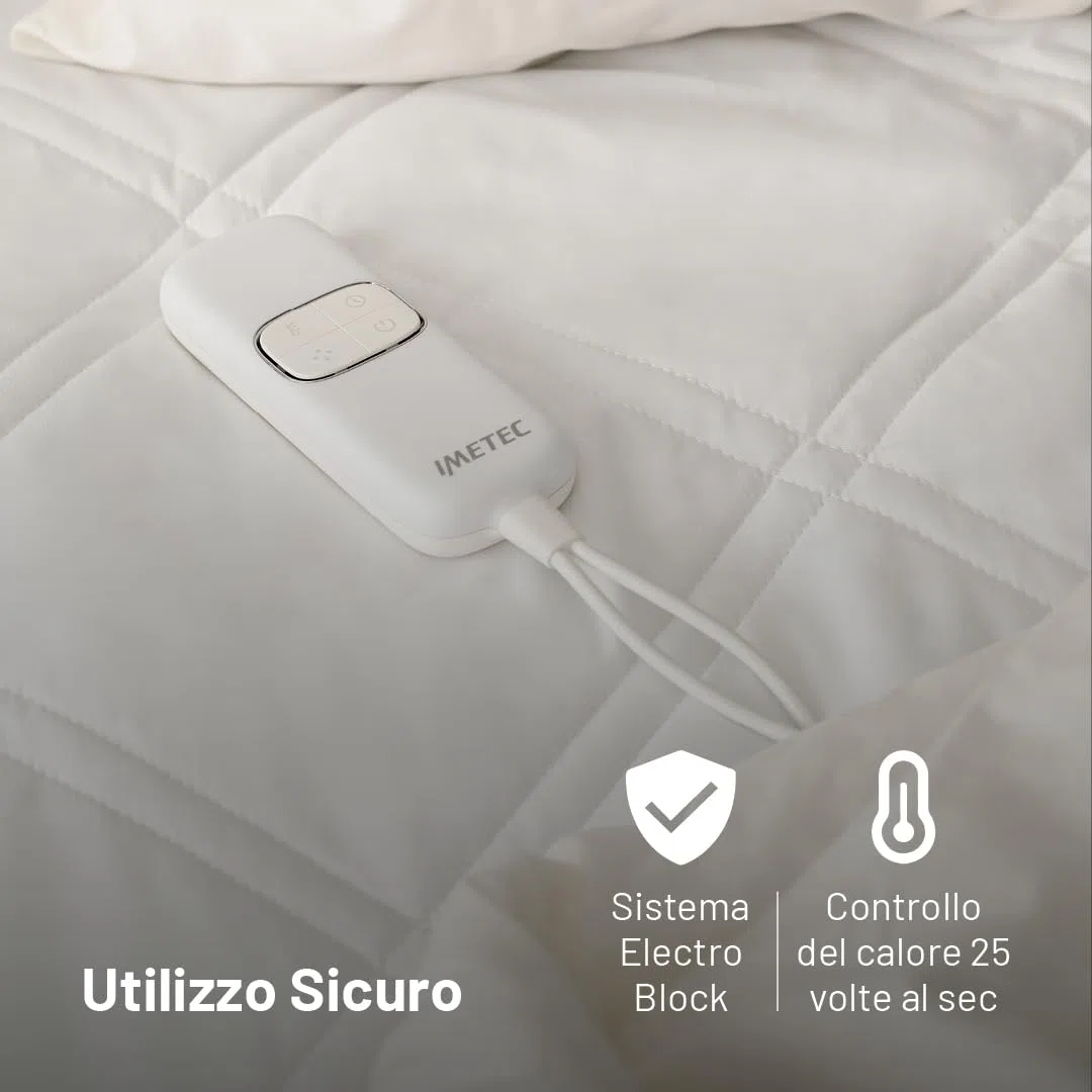 Calentador de Cama imetec cubrecolchón eléctrico de Matrimonio