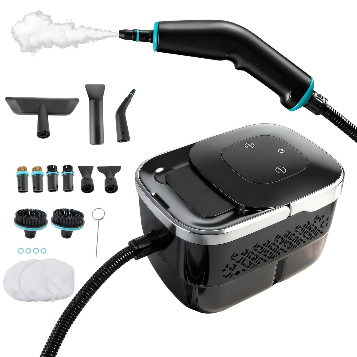 Limpiador de vapor de alta presión, 2500 W, 4 bares, 1250 ml, depósito de 6 niveles, limpiador a presión de alta temperatura, para coche, ventana, cocina, suelo, muebles