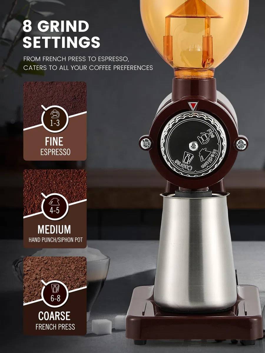 Molinillo de café eléctrico Huanyu 250G molinillo de café comercial y doméstico 200W molinillo de café automático profesional