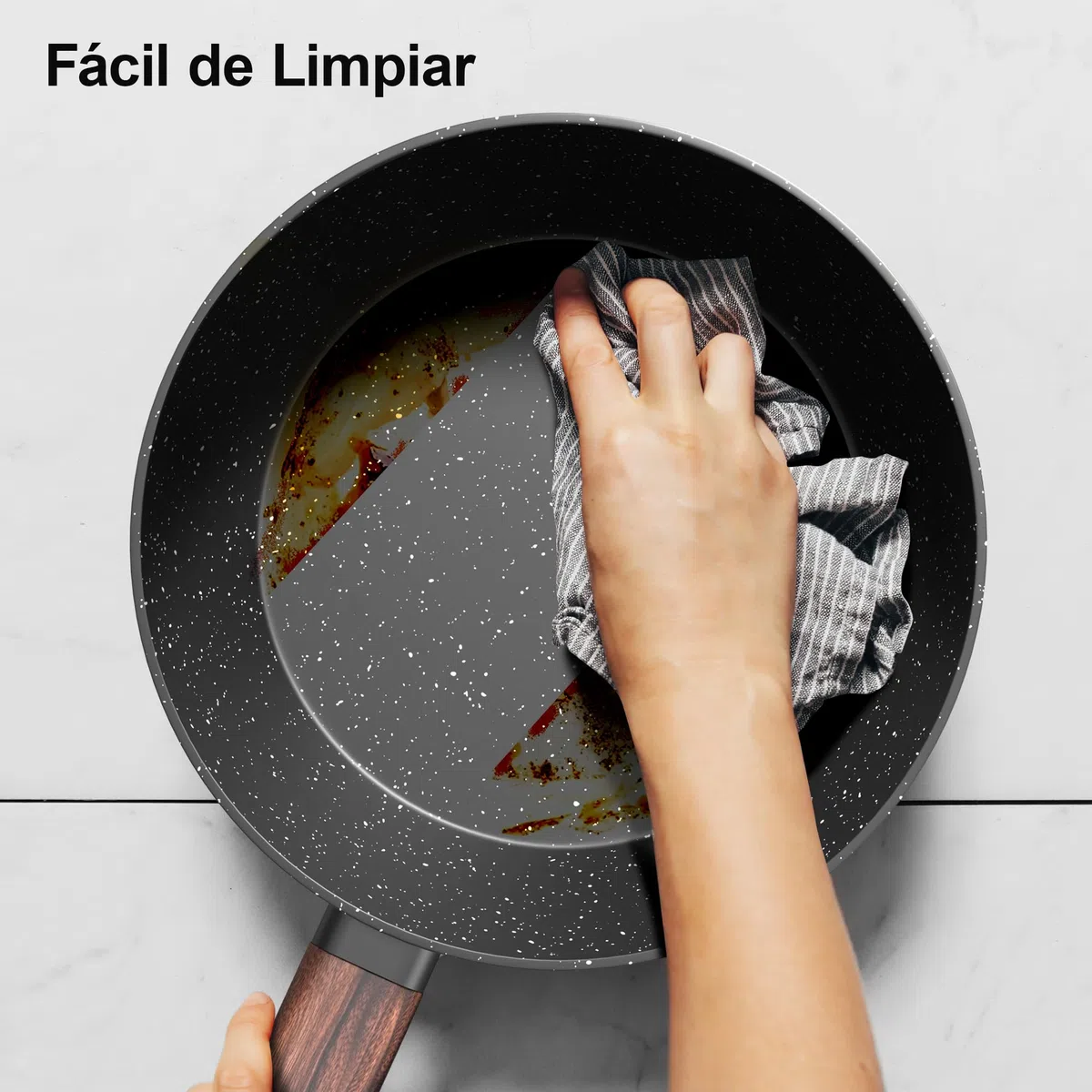 Batería de Cocina - 11Piezas Juego de Ollas y Sartenes Aluminio Antiadherente, Sartene de 20cm y 28cm, Wok de 24cm, Cacerola de 16/20/24 cm con Tapas, para Todas las Cocinas, Inducción Topbooc