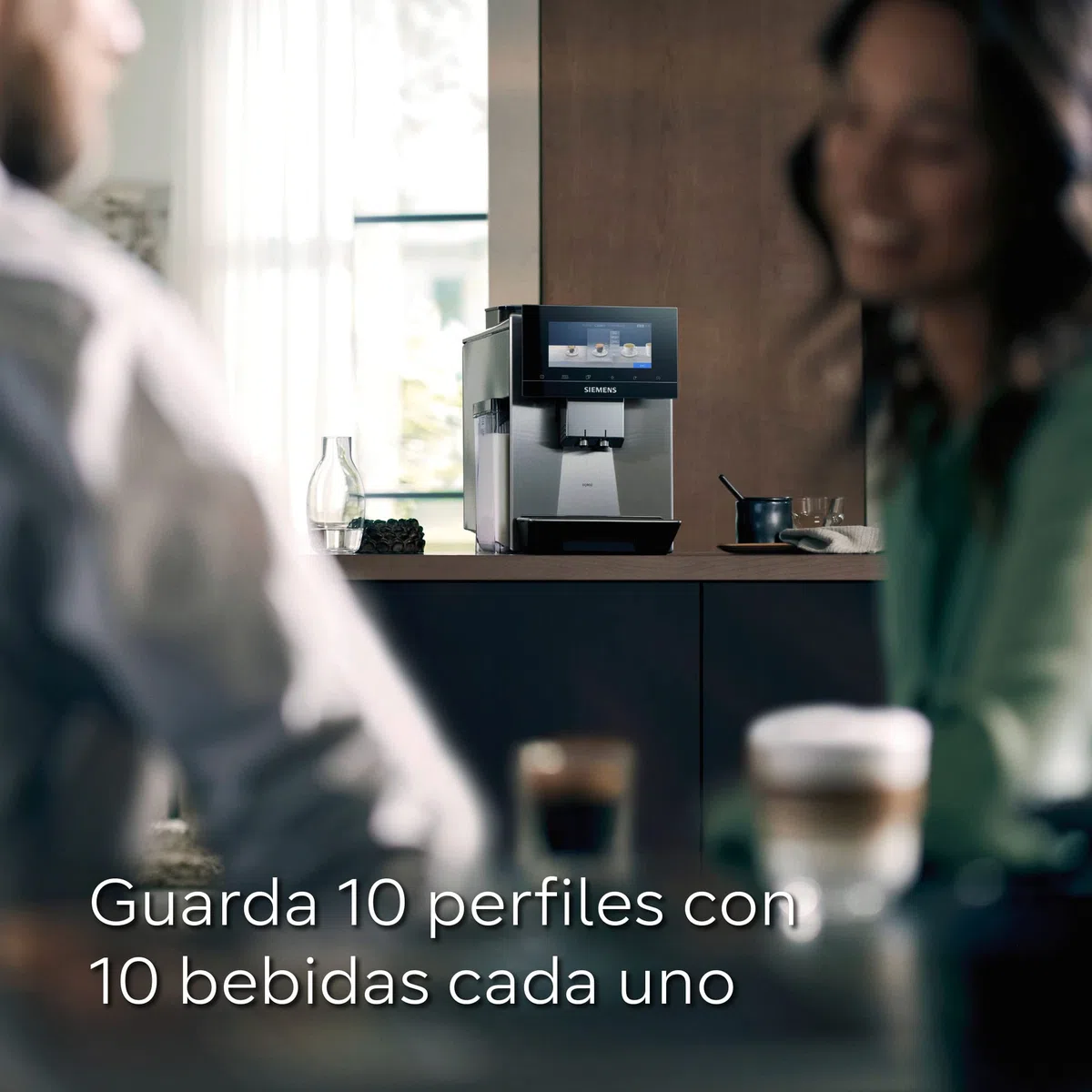 Siemens - Cafetera Superautomática, EQ700, Pantalla iSelect de 5", coffeWorld, Molinillo, Home Connect, Acero Inoxidable, TQ707R03