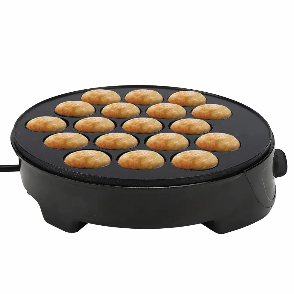 Zerodis Takoyaki Maker eléctrico, hogar Takoyaki Octopus Ball Sartén para Hornear Mini máquina de Desayuno portátil para Takoyaki Octopus Ball, Cake Pop, Ebelskiver, Aebleskiver(Enchufe de la UE)