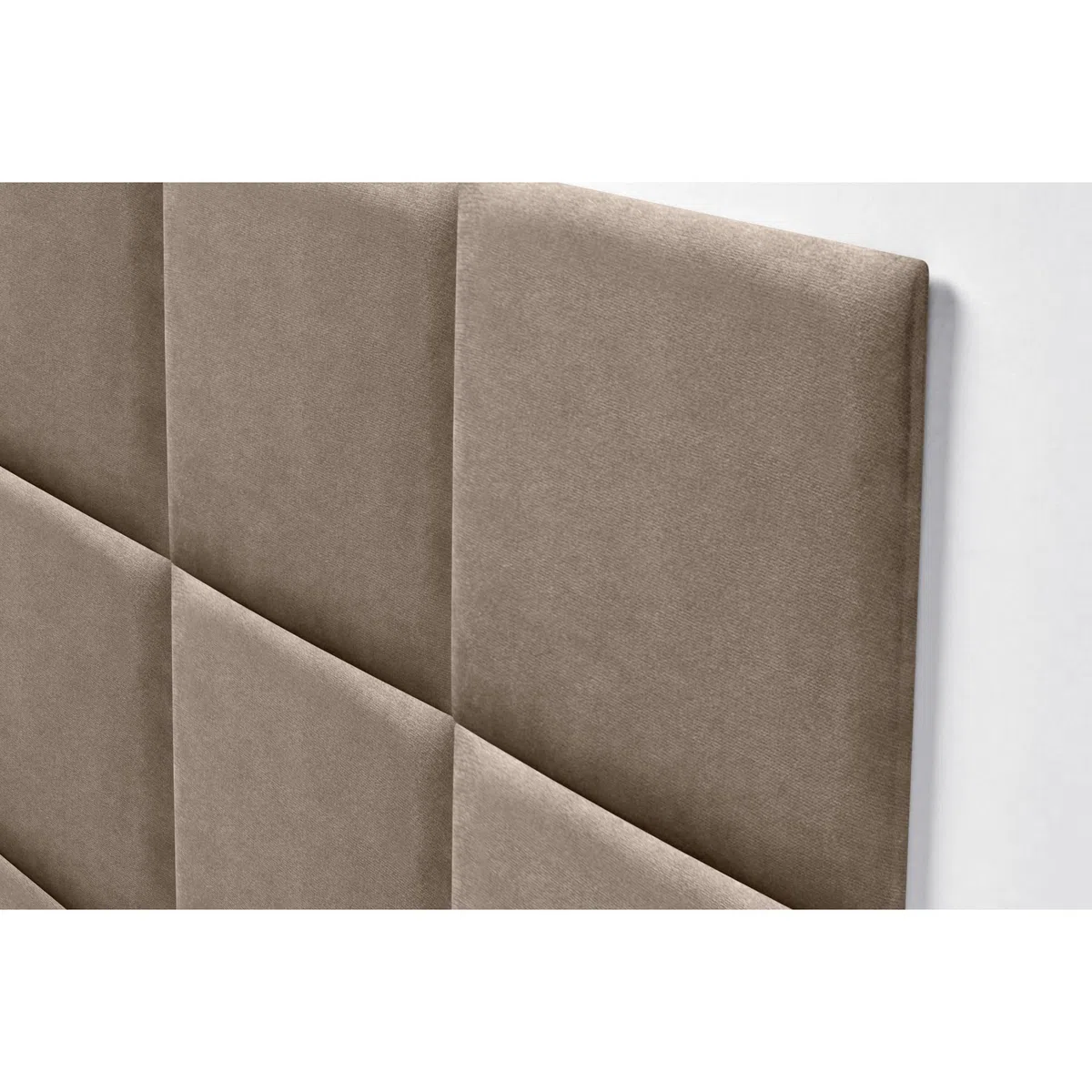 DHOME Cabecero Tapizado Compuesto de Paneles Autoadhesivos Intercambiables de Tela Aqualine Cama Lujo Dormitorio Acolchado (Tierra, 180cm)