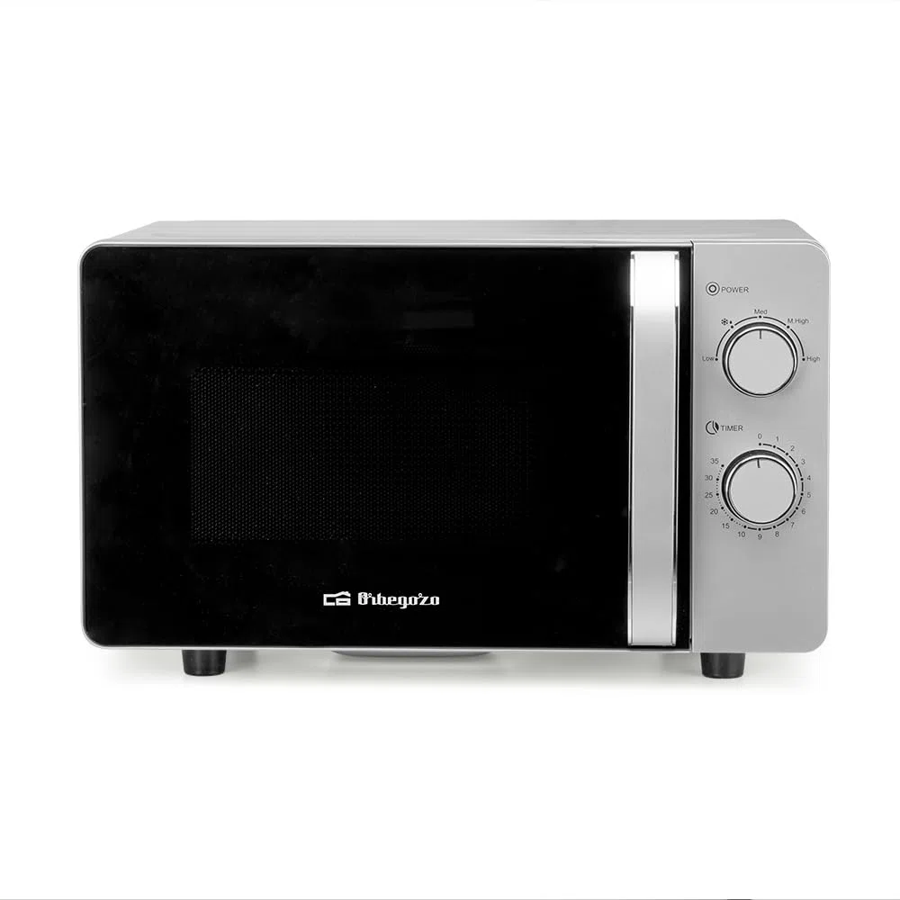 Microondas Orbegozo MI 2062 CE, 20 Litros, 700 W, sin plato giratorio, apta para platos cuadrados, 5 niveles de potencia.