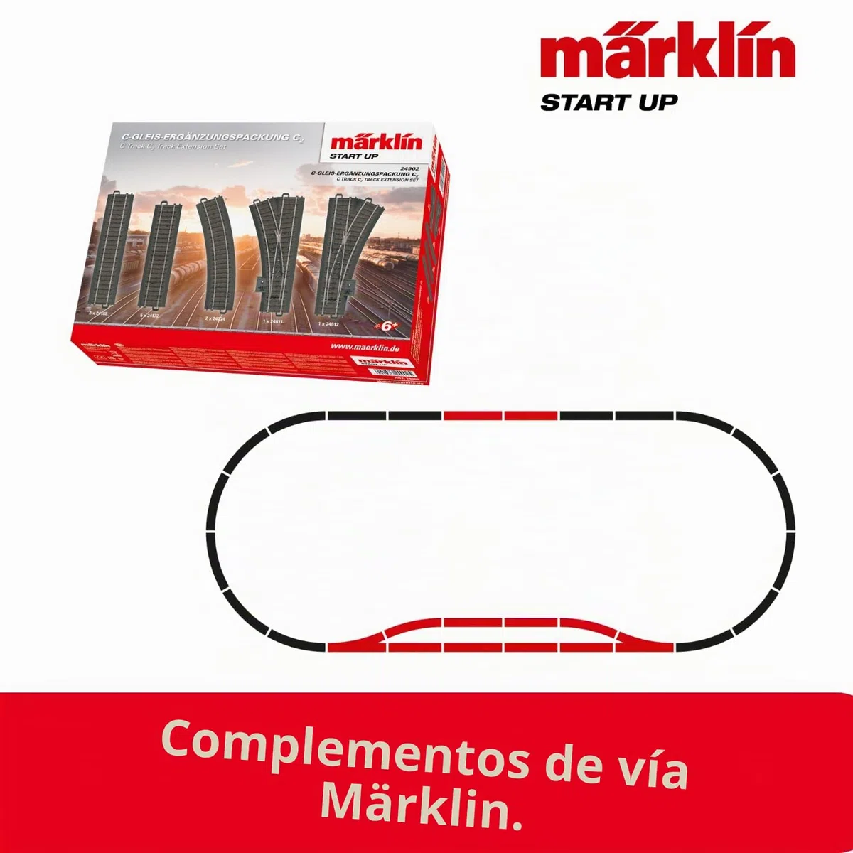 Märklin 24902 - Juego de raíles para vía de tren , Modelos/colores Surtidos, 1 Unidad