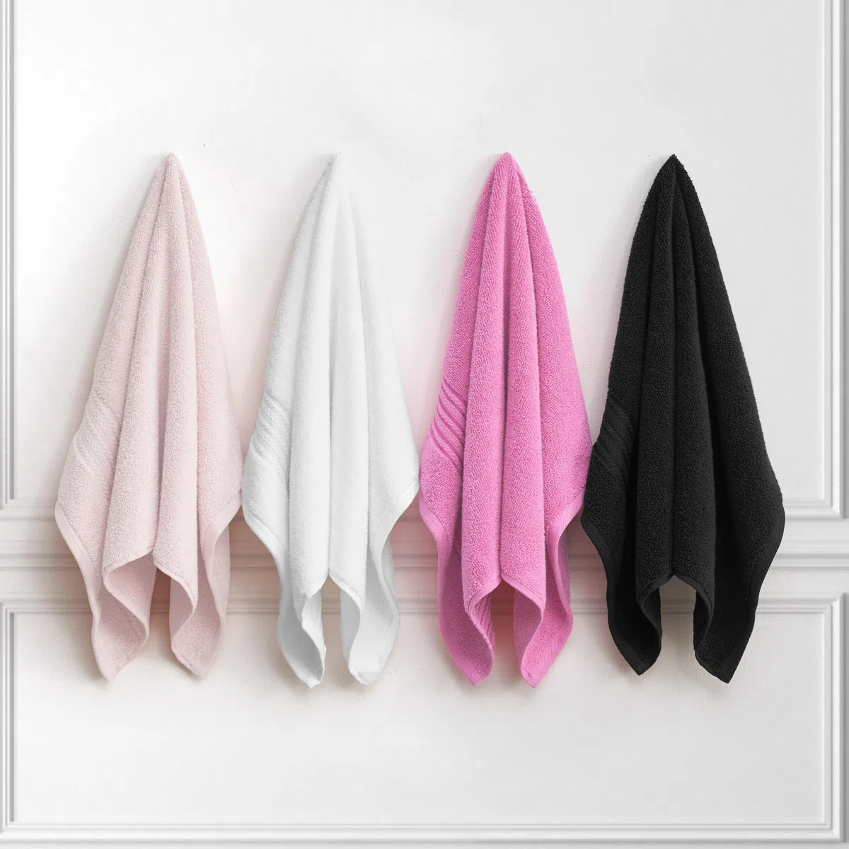 Juicy Couture Alyssa - Lujoso Juego de 6 Toallas de baño, (2) Toallas de baño, (2) Toallas de Mano y (2) paños de baño, Color Rosa Intenso