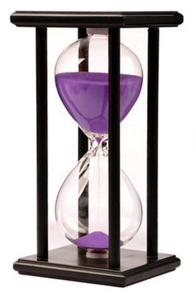 60 Minutes Hourglass Timer Creative Gifts Room Decor Hourglass (Black Frame Purple Sand) …