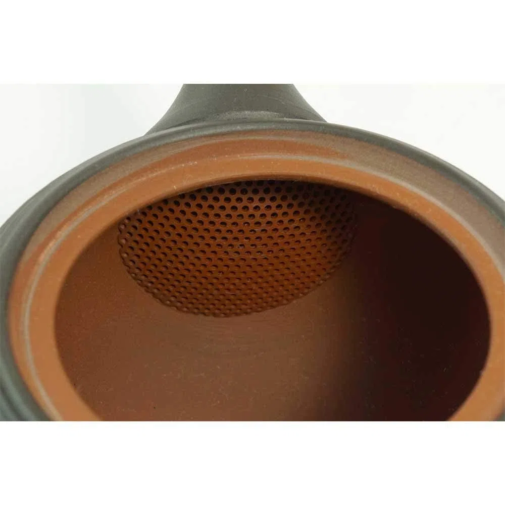 Tetera japonesa Kyusu Tokoname Youhen Clay Tetera 11.8 onzas líquidas Fusen L161 (1)