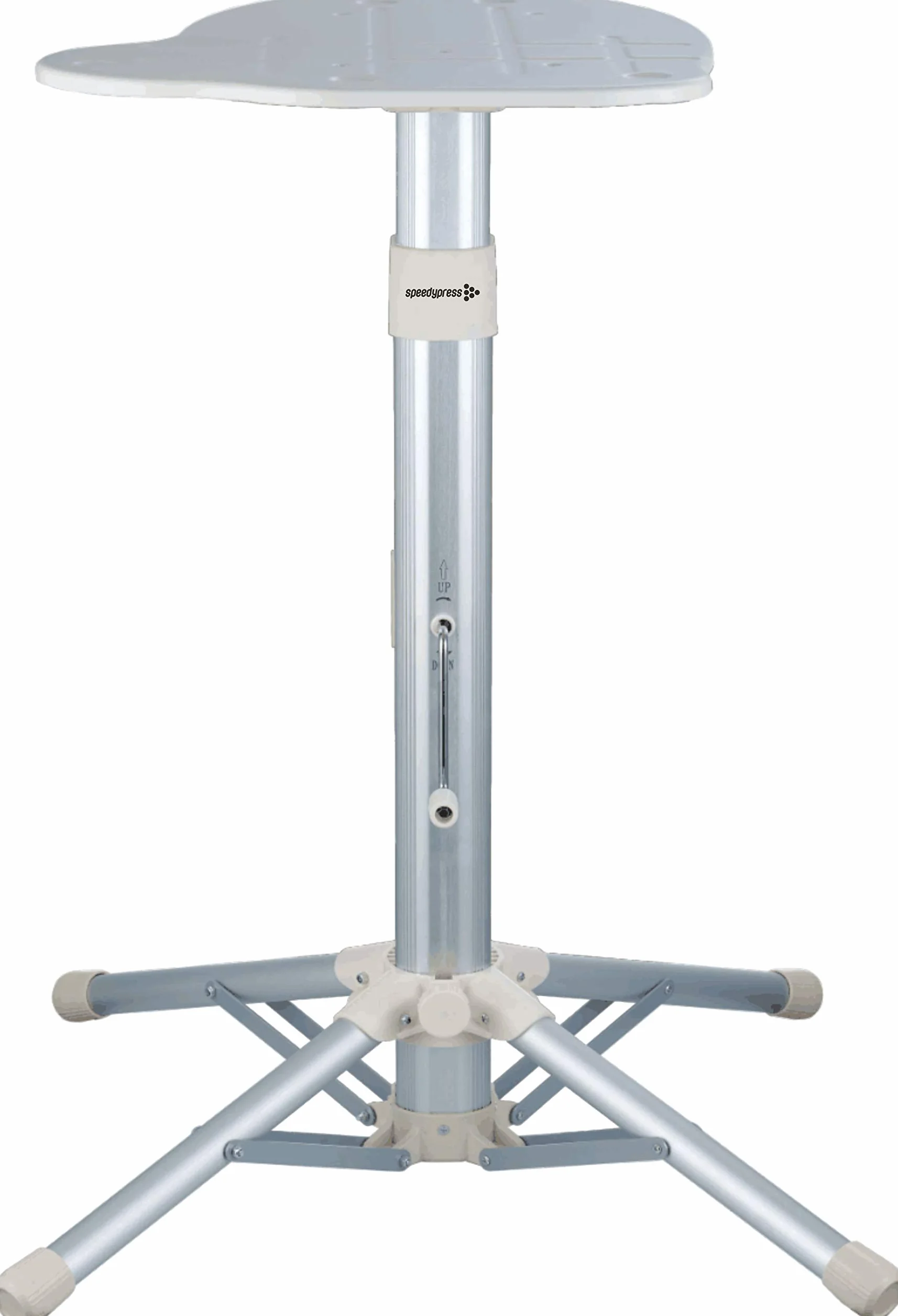 Speedypress - Prensa de vapor 71HD, color blanco, resistente, profesional, 67 cm con soporte (+ accesorio de hierro gratis, filtro de agua antical y cubierta de repuesto y fieltro de espuma)