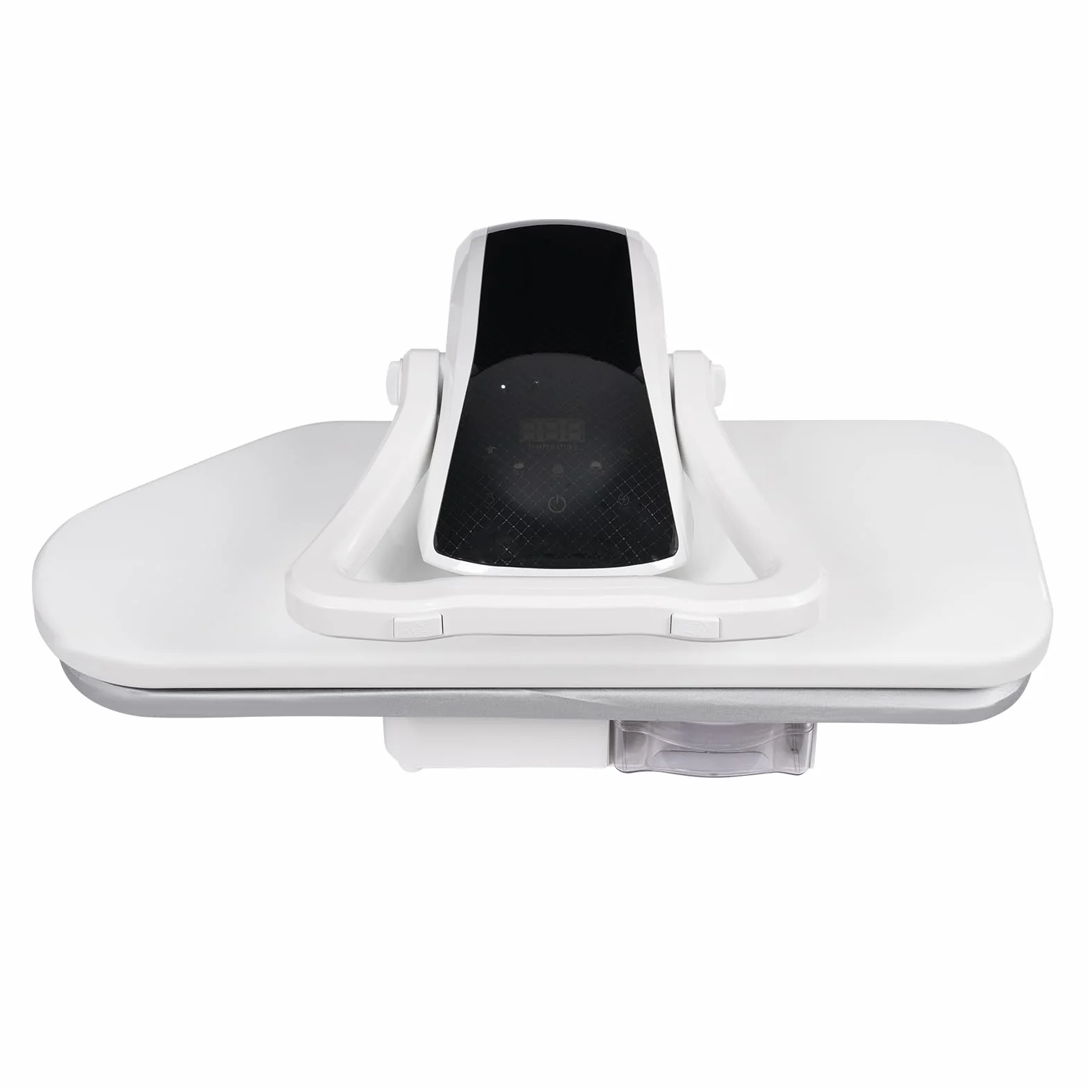 Prensa de vapor inteligente blanca – Prensa de vapor digital con varios ajustes de tela – para dormitorio, sala de estar, tienda de ropa – 68 x 53 x 26 cm