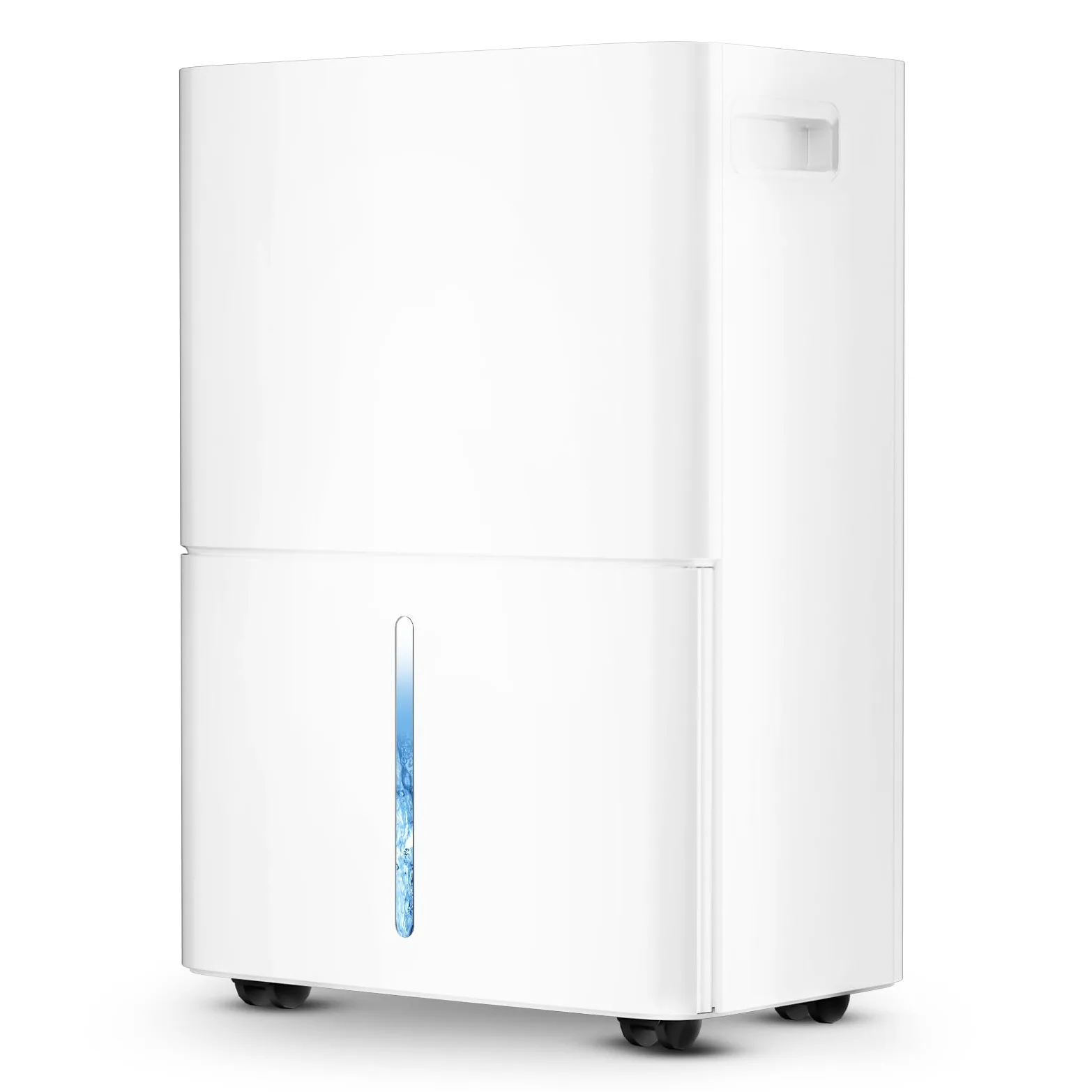 Macchiatto Deshumidificador de 16 l/día, Minuterio 1-24H, 3 Modo, funcionamiento automático, silencioso, con rueda universal y manguera de desagüe de 1m