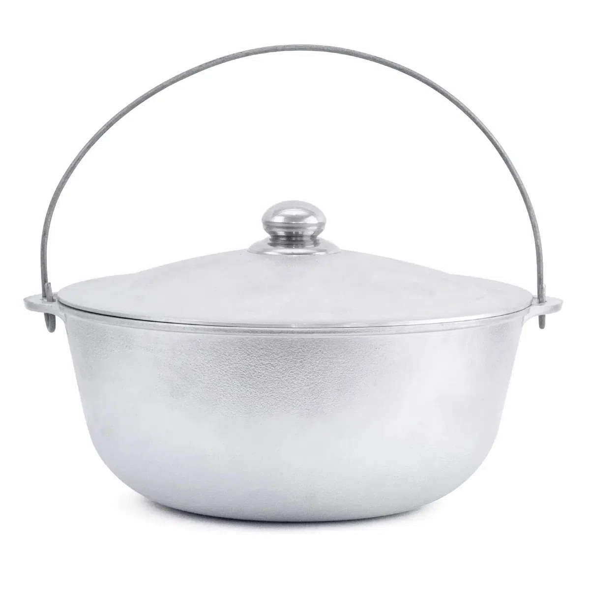Kazan Kazan - Cacerola de aluminio fundido con asa y tapa (15 L), color negro