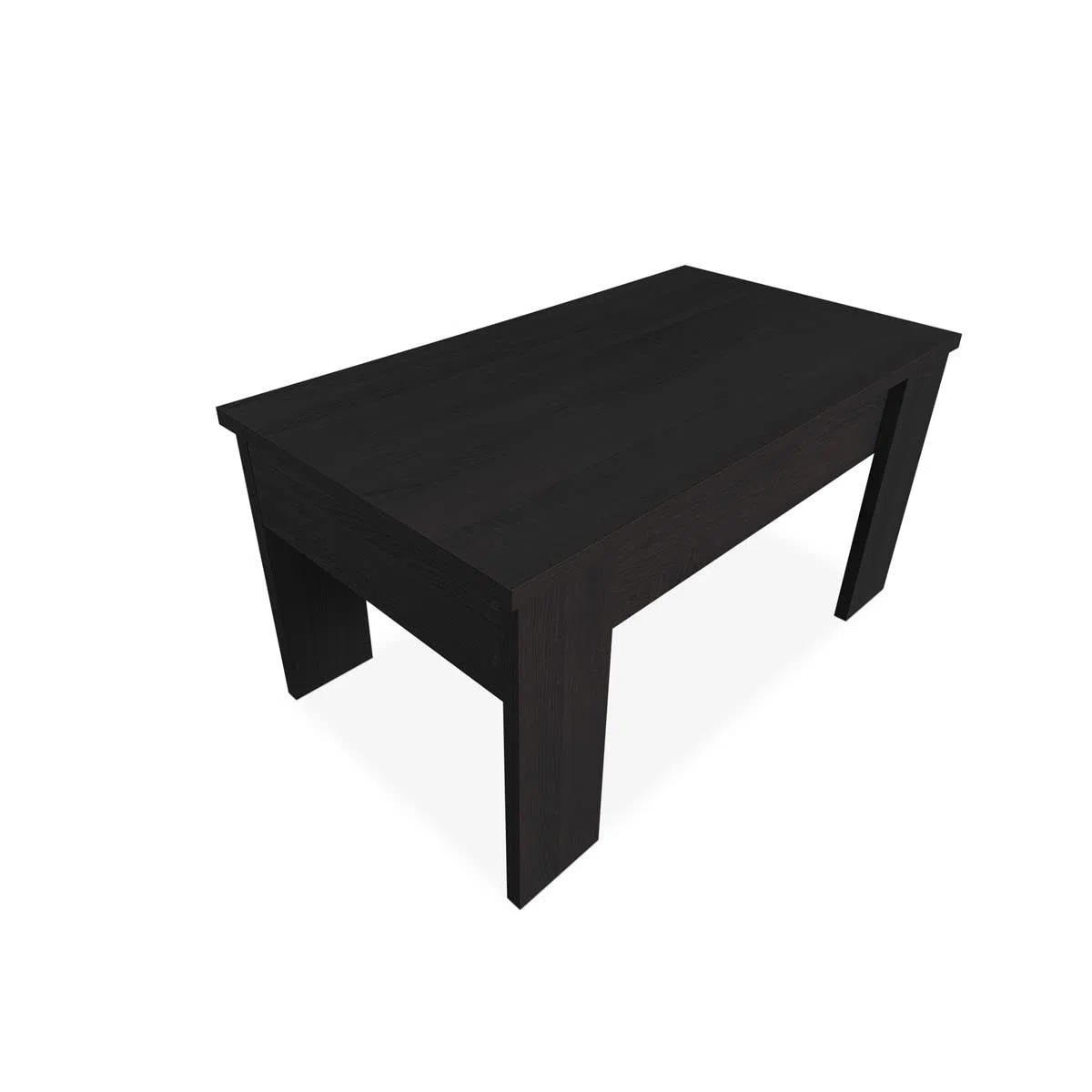 Duérmete Online Mesa de Centro Elevable, Mesita de Salón o Comedor, Acabado en Color Wengue, Medidas: 90 cm (Ancho) x 50 cm (Fondo) x 46-57 cm (Alto), Madera, 90 x 50 x 46/57 cm