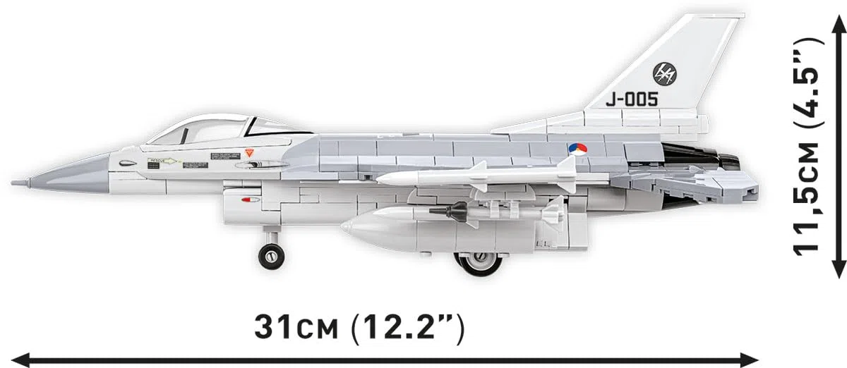 COBI F-16 Am Fighting Falcon - Modelo Militar para niños y Aficionados Militares, Color Verde, 21,94 x 21,94 x 11,51 cm