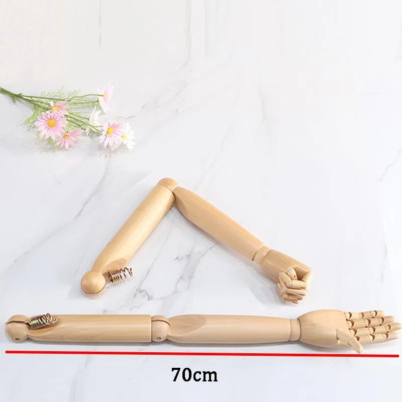 Brazo de maniquí de madera, articulaciones flexibles para modelo de exhibición, ideal para exhibición de tiendas de ropa