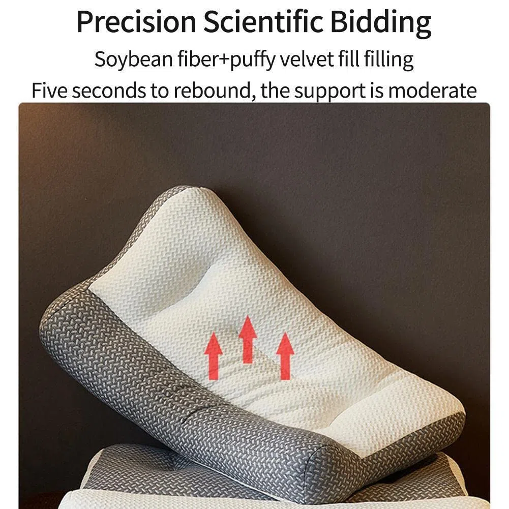 Almohada para la apnea del sueño y el dolor de cuello, almohada ergonómica de espuma viscoelástica para dormir de lado o de espalda, apoyo cervical para sueño profundo, alivio del dolor de hombro
