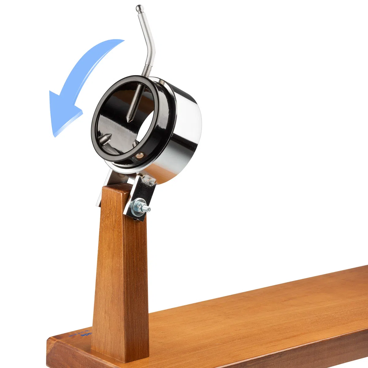 Jamonero Giratorio 360º en Madera Lacada + Cuchillo Jamonero 28 cm + 2 Platos de Pizarra Natural - Soporte Jamonero Fabricado en España - Jamonera 2 Posiciones para Jamones y Paletas
