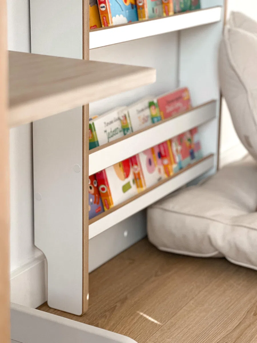 MAMOI® Estantería Infantil de Tablero a Base de Madera – Caja para Libros, estantería para niños, estantería para habitación Infantil, Banco para Libros, Estante de Pared