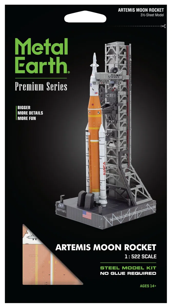 Metal Earth Premium Series Artemis Moon Rocket - Kit de modelo de metal 3D Fascinations