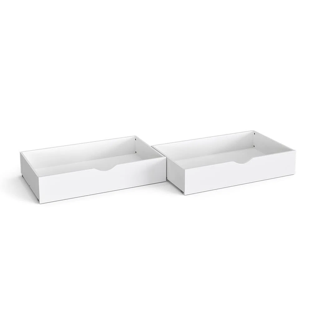 VitaliSpa Cajón con Ruedas Everest, Blanco, 98 x 56 cm Lote de 2