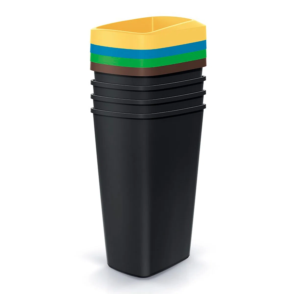 KEDEN Juego de 4 cubos de reciclaje de 45L cada