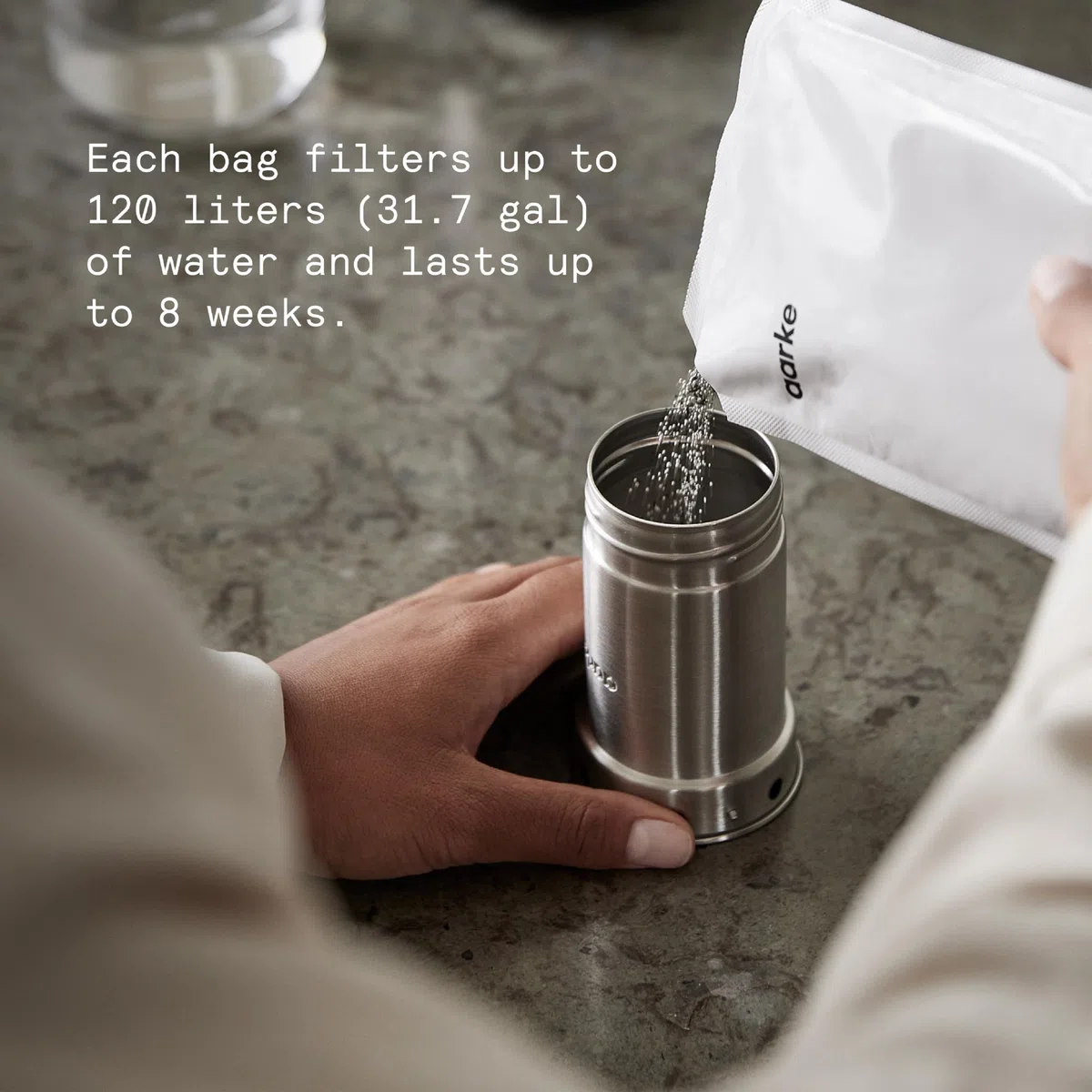 Aarke Pure Filter - Gránulos de repuesto para filtro – Reduce los metales pesados para agua limpia, ecológico, rendimiento de 8 semanas, compatible con jarras purificadoras (paquete de 3)