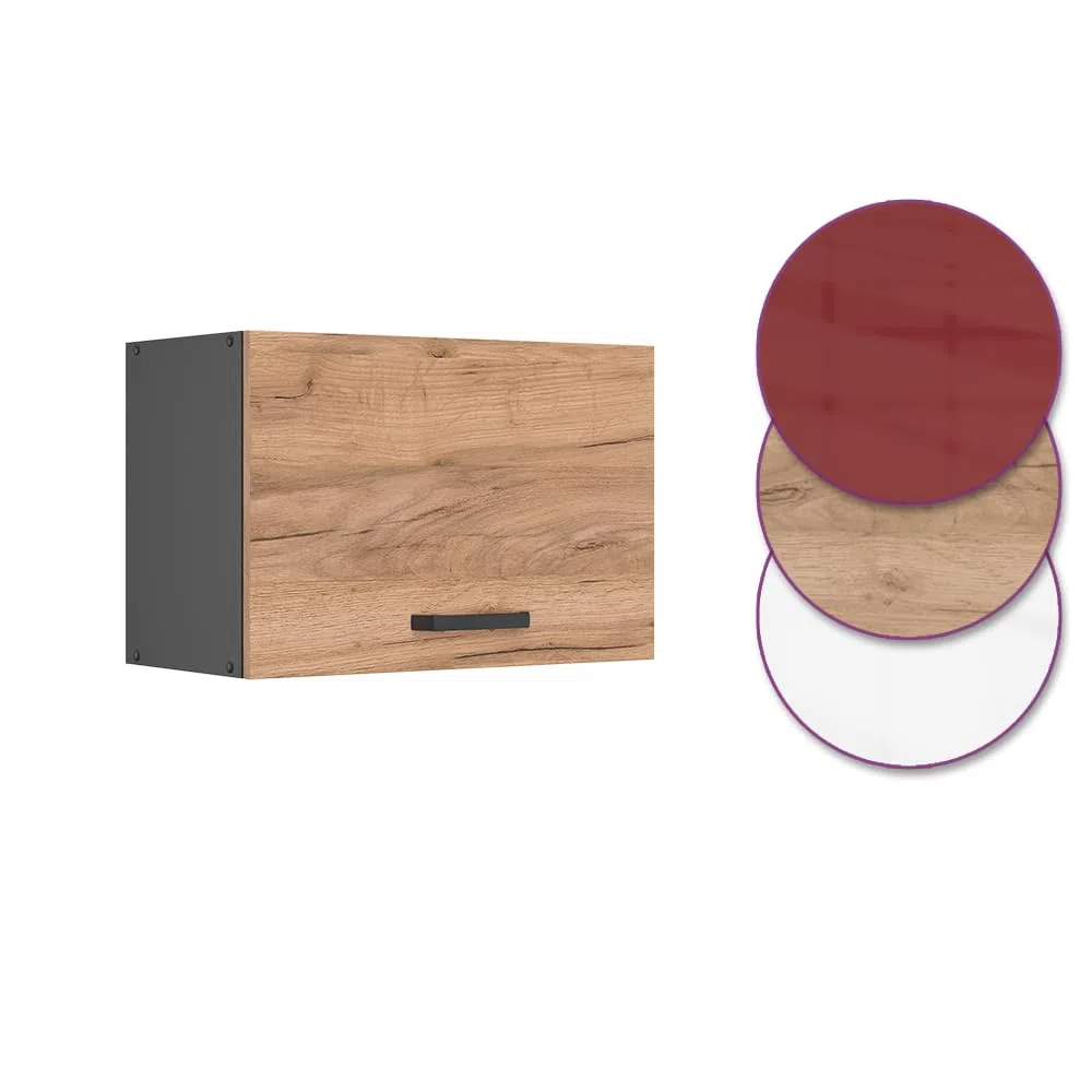 Vicco Armario Colgante R-Line, Roble Dorado, 60 cm Plano, para combinación Libre Dentro de Sistemas de Cocina modulares