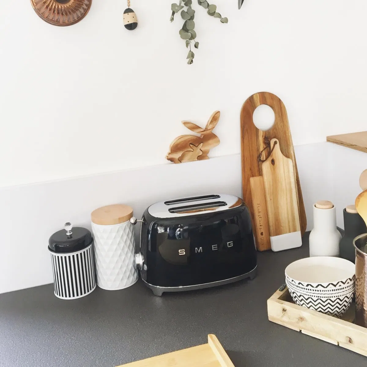 SMEG TSF01BLEU Tostadora 2x2 Ranuras de Acero Inoxidable 950W Negra 50's Style