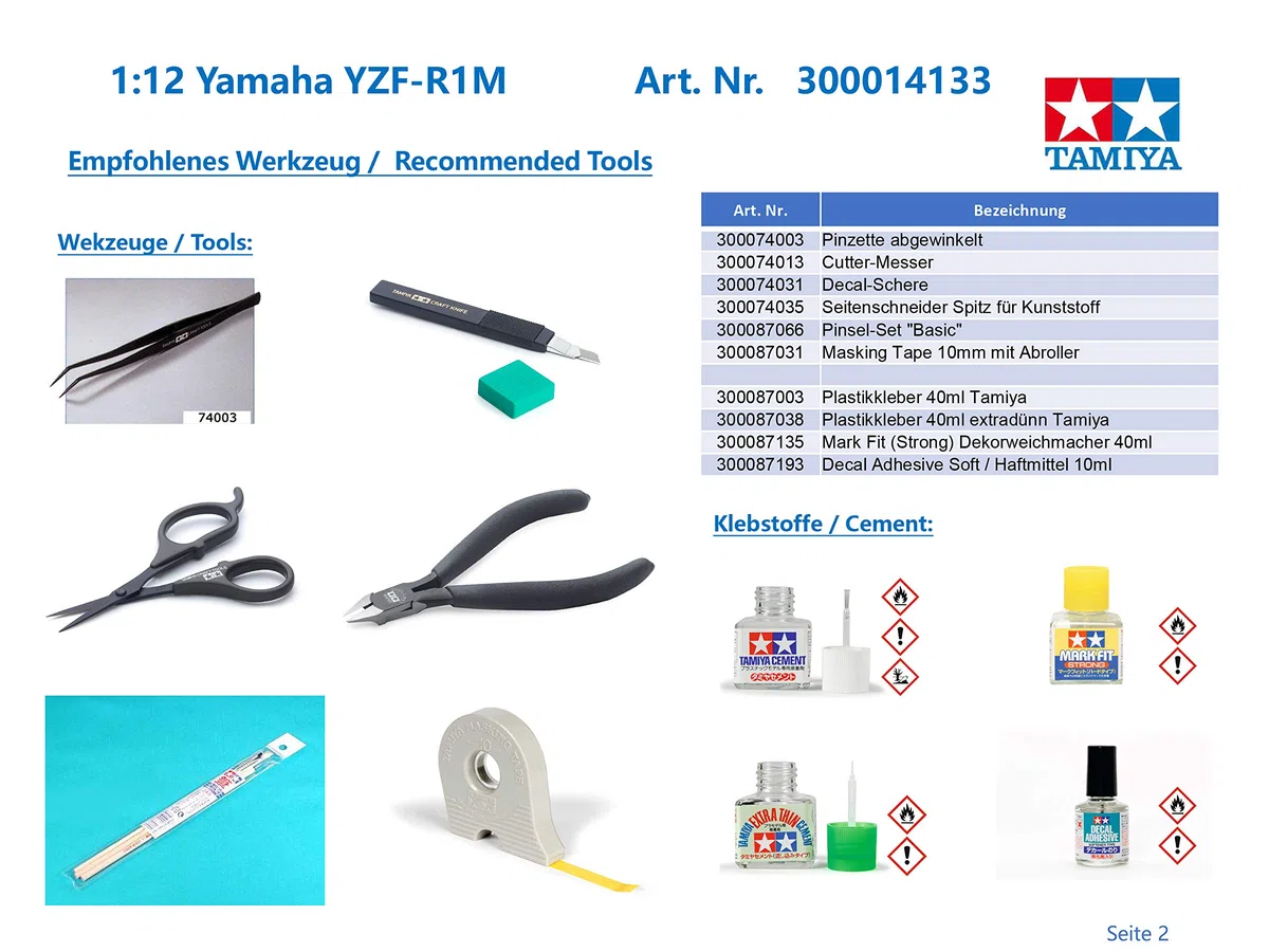 TAMIYA 14133-1:12 Yamaha YZF-R1M, Kit de construcción de Modelos de plástico, Pasatiempos, Manualidades, Pegado, Montaje, sin Pintar