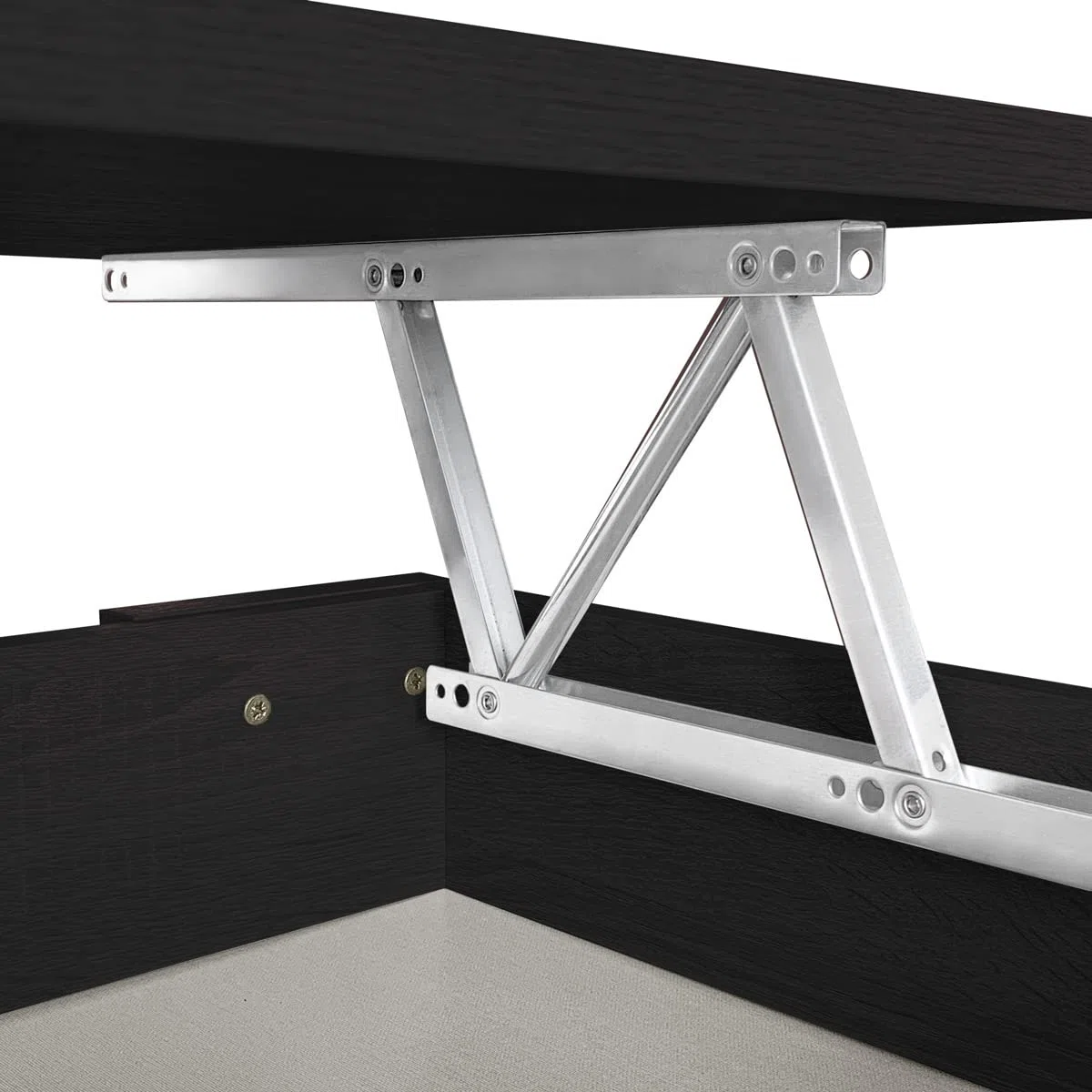 Duérmete Online Mesa de Centro Elevable, Mesita de Salón o Comedor, Acabado en Color Wengue, Medidas: 90 cm (Ancho) x 50 cm (Fondo) x 46-57 cm (Alto), Madera, 90 x 50 x 46/57 cm