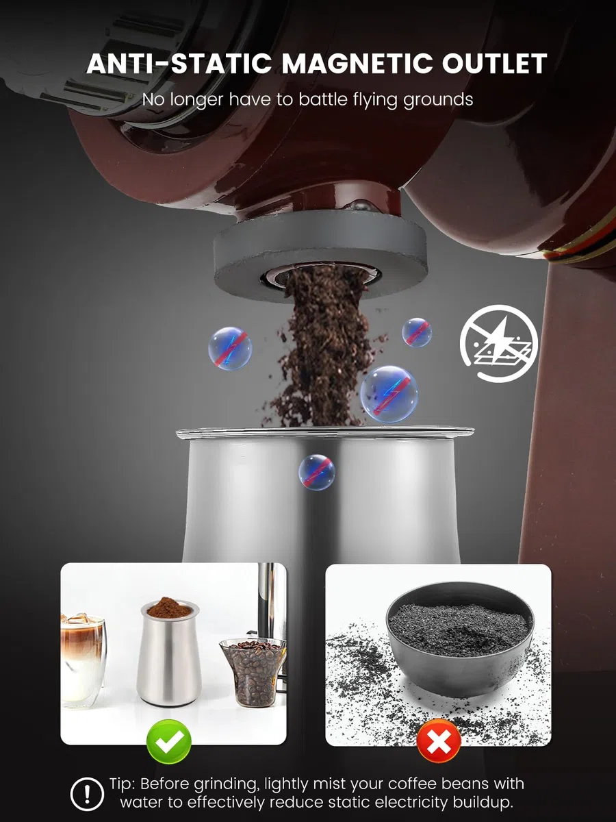 Molinillo de café eléctrico Huanyu 250G molinillo de café comercial y doméstico 200W molinillo de café automático profesional
