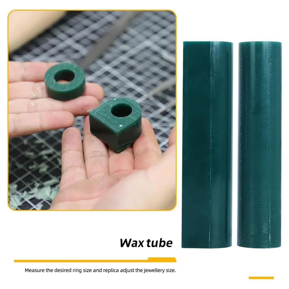 Kit de herramientas para tallar anillos de cera, kit de moldes de cera para joyería, tubo de cera, joyeros, marco de sierra de cera, anillo de lima de cera