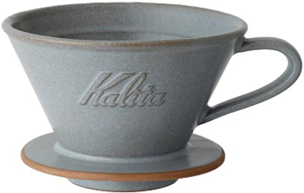 Carita Coffee Dripper Mino Ware Cerámica de alta retención de calor para 2 a 4 personas, color gris arena #02105 Wave Series, fabricado en Japón, equipo de goteo, para 2 personas, para 4 tazas,