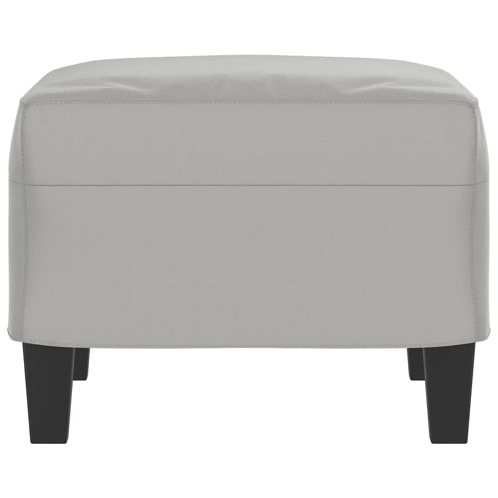 Reposapiés Tela de Microfibra Gris Claro 60x50x41 cm,Mobiliario,Otomanas,5.5kg-349342