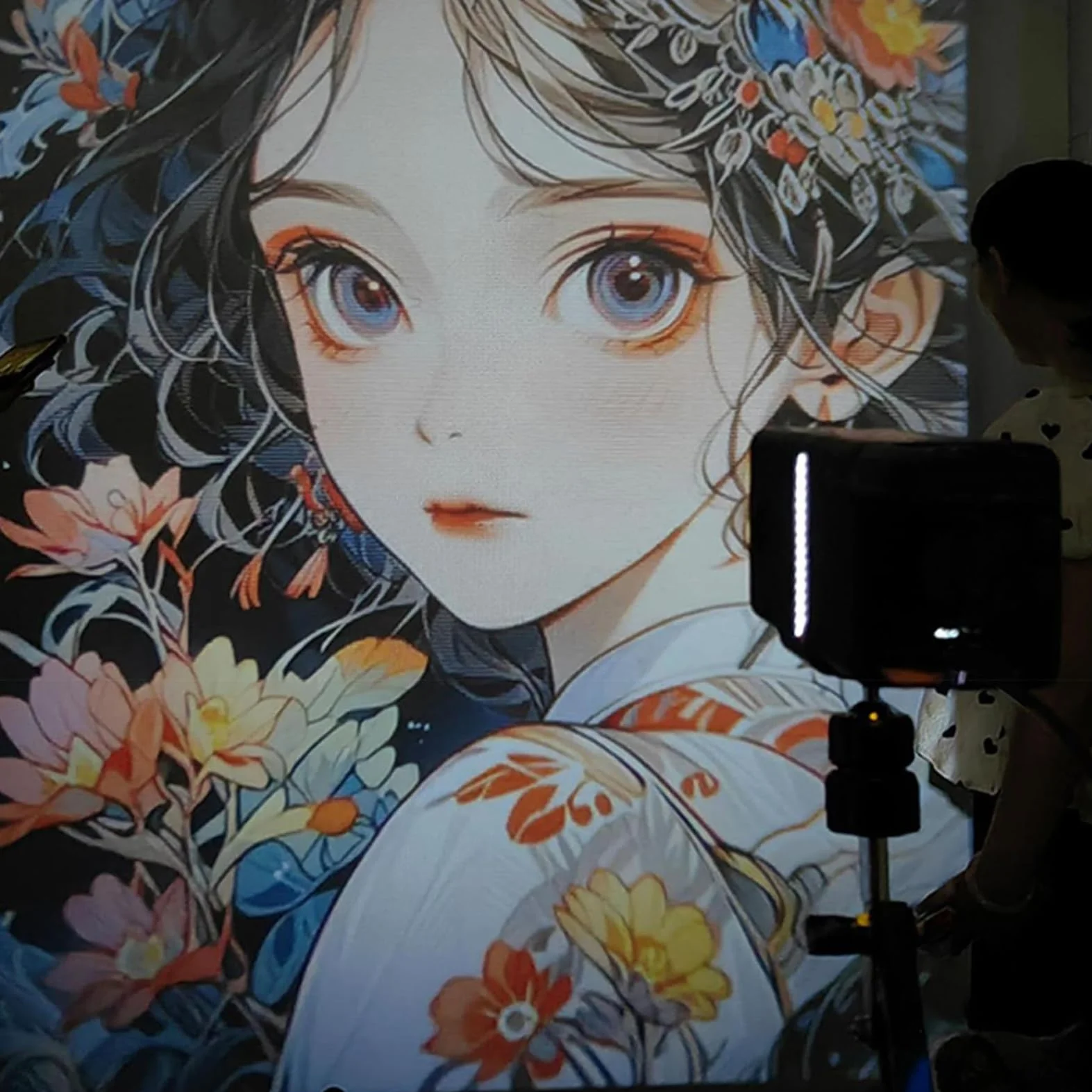 Proyector Smart Sketcher, Proyector Led Para Dibujar Con Proyección De 18 A 200 Cm, Transferencia De Imágenes Hd A Través De Usb/teléfono, Mando A Distancia Y Soporte, Herramienta De Calco with-base