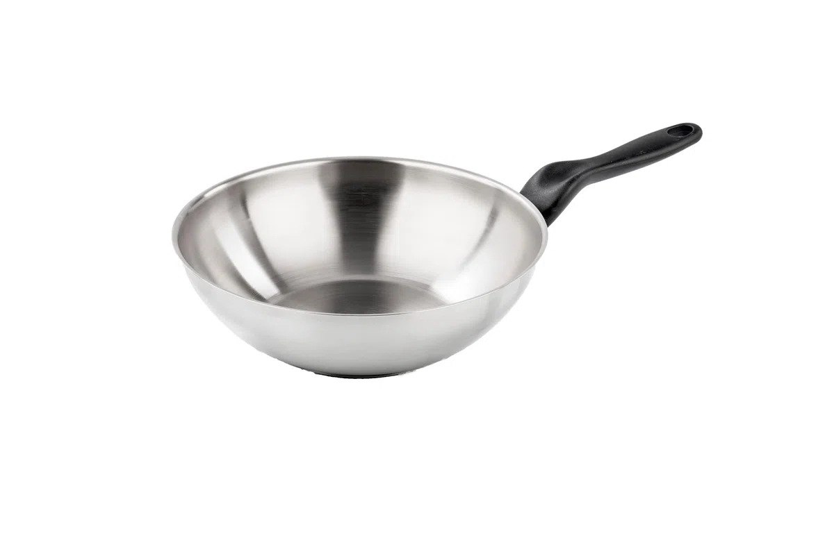 Barazzoni I Inoxidabili Wok, Acero, Plata, 28 cm