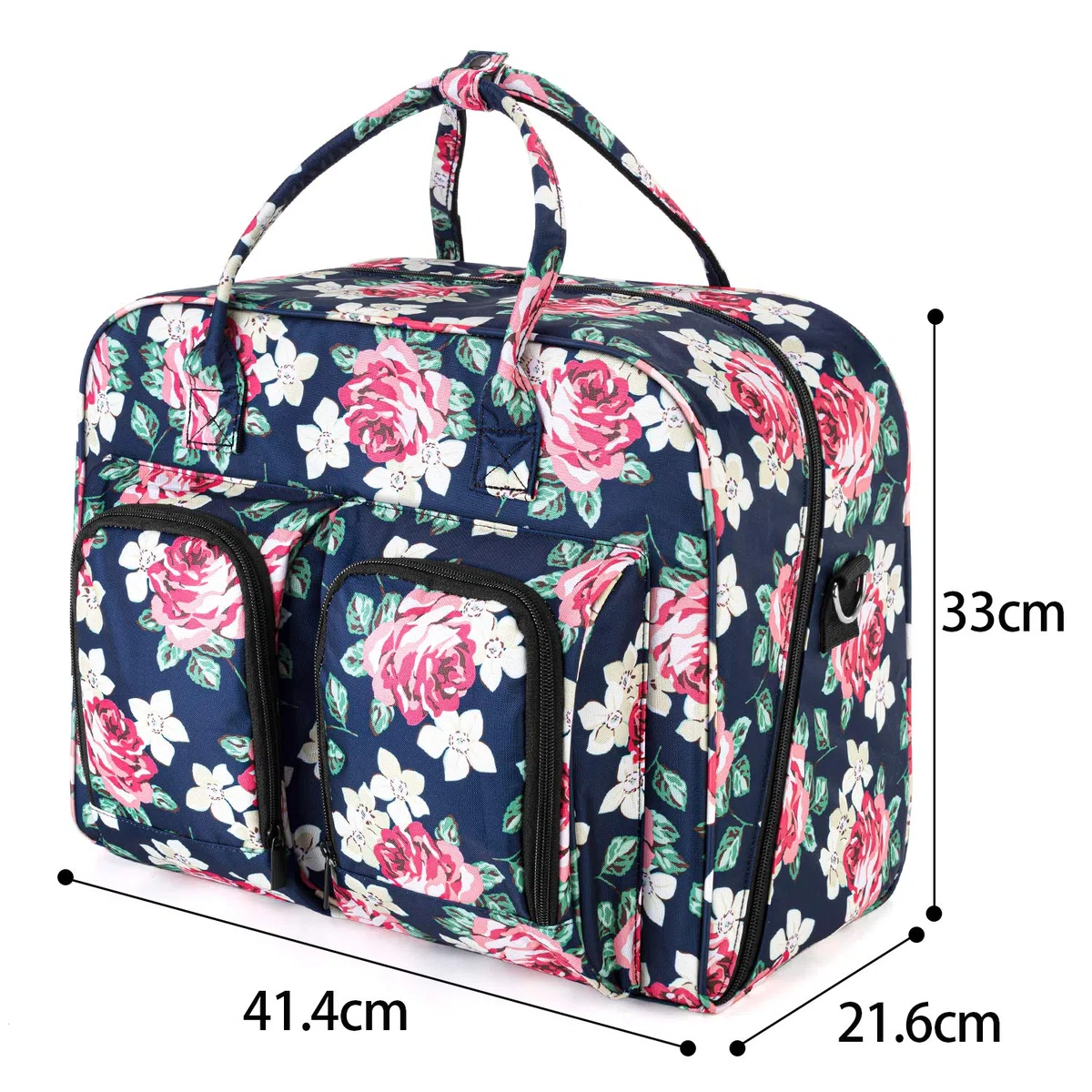 Teamoy Bolsa para Máquina De Coser, Almacenamiento De La Máquina De Coser con Protectores Inferiores De Madera por Maquinas De Coser Y Accesorios,Azul