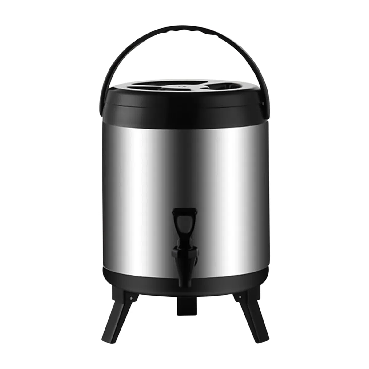 Recipiente térmico con grifo, termo de 10 l, jarra de café de acero inoxidable, jarra térmica para café, té o vino caliente, dispensador de bebidas frías, enfriador portátil para viajes