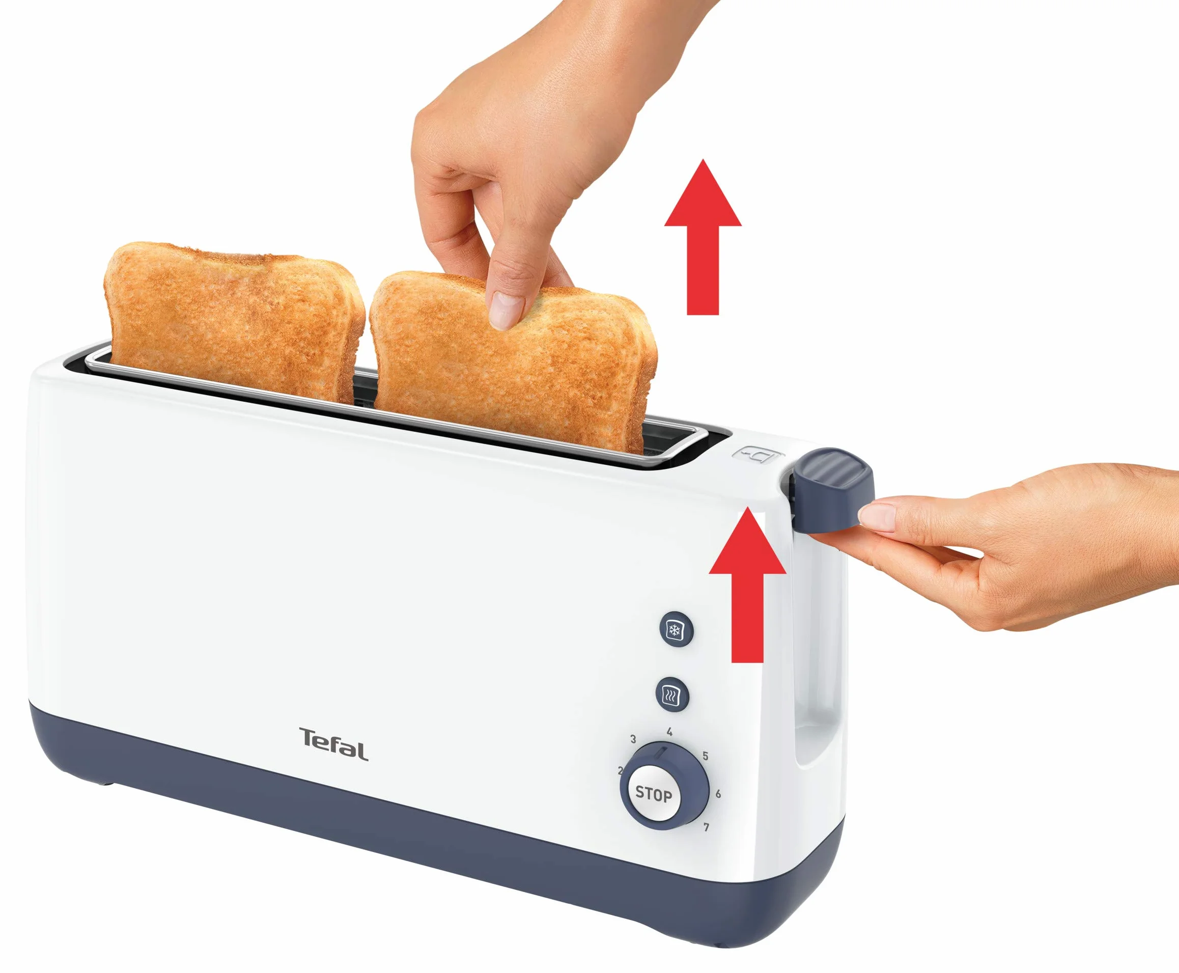 TEFAL Toaster Minim TL302110 - Tostadora compacta de una ranura, color blanco