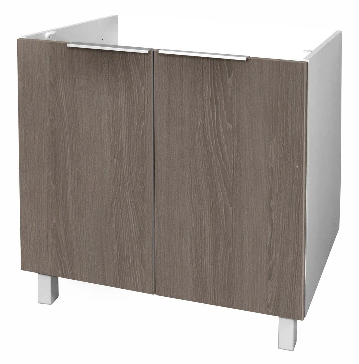 Berlioz Creations Caja Inferior de Cocina bajo Fregadero 80, Madera de ingeniería, Roble, Color, 80 x 52 x 83 cm
