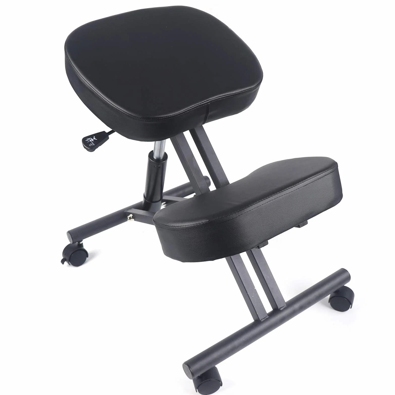Silla ortopédica para la rodilla, silla de ordenador, silla de salud, taburete para rodilla, adecuado para el hogar, oficina, aula, negro, 70 x 46 x 60 cm