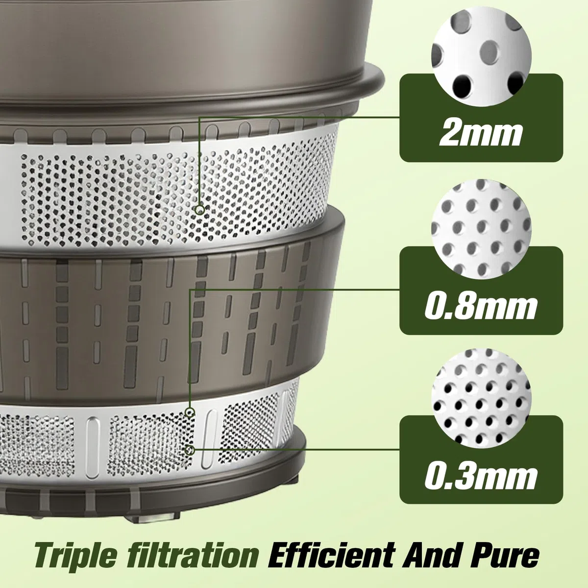 Extractor de Zumos y Verduras con Boca XL de 140 mm, Motor de 500W, Licuadora Slow Juicer, Separación de Pulpa, Protección Infantil, Fácil Limpieza, Para Frutas y Verduras Enteras