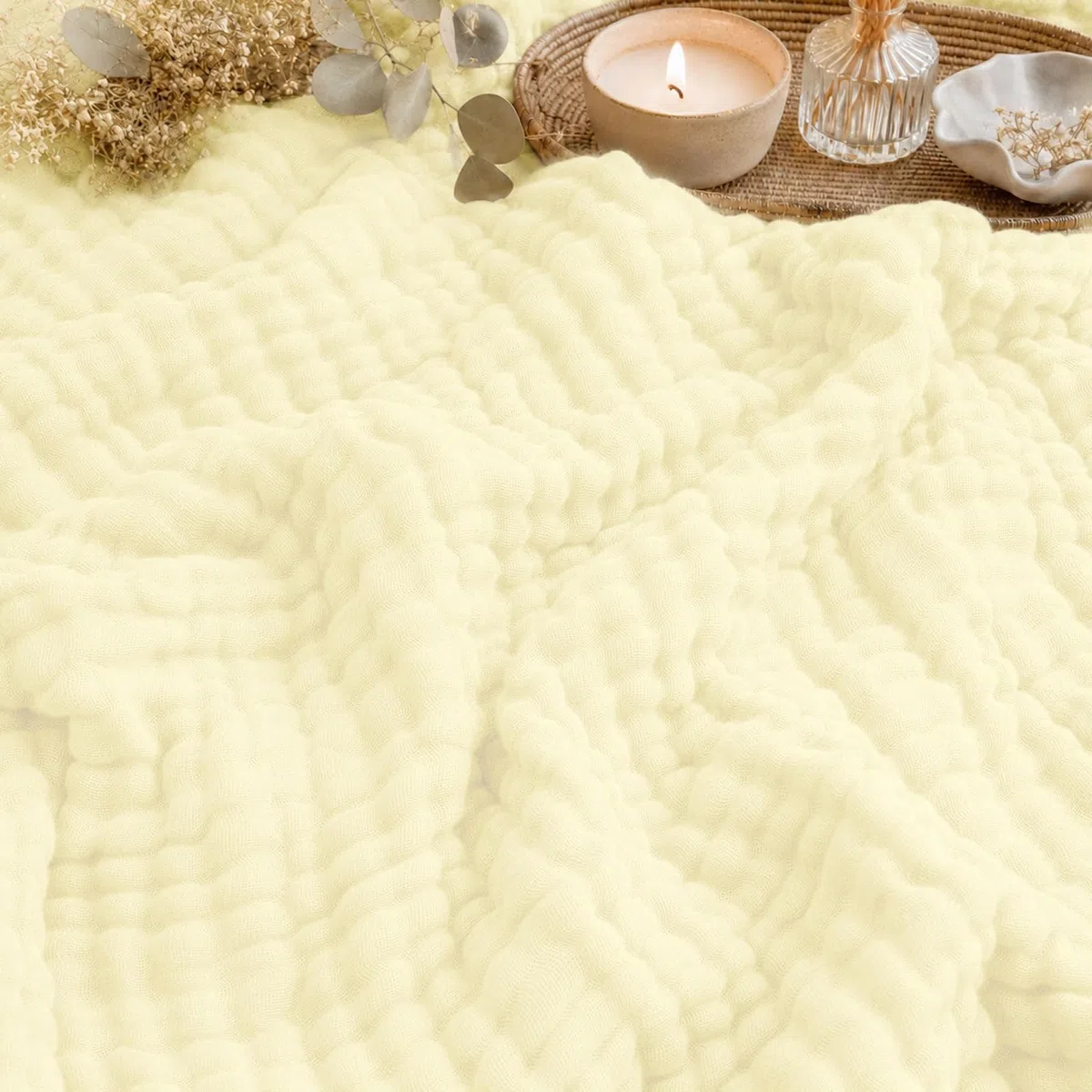 MeYuxg Manta de muselina de 150 x 200 cm, manta de muselina para adultos, 100 % algodón, manta de muselina, manta de muselina, colcha de muselina, edredón para cama y sofá, manta para todo el año