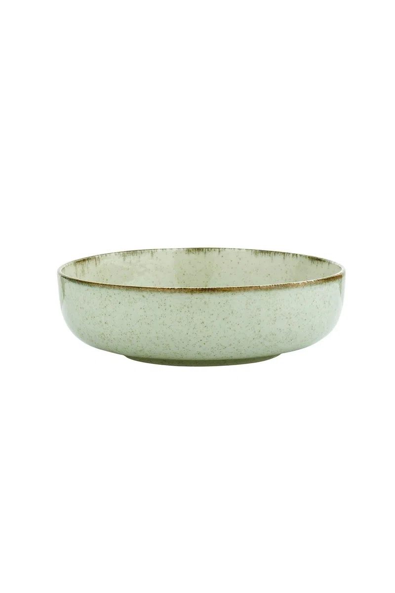Elegante juego de cena de 12 piezas, 100% porcelana, color verde | Incluye 4 platos de servicio (24 cm), 4 platos (20 cm), 4 cuencos (15 cm) | seguro para microondas y lavavajillas