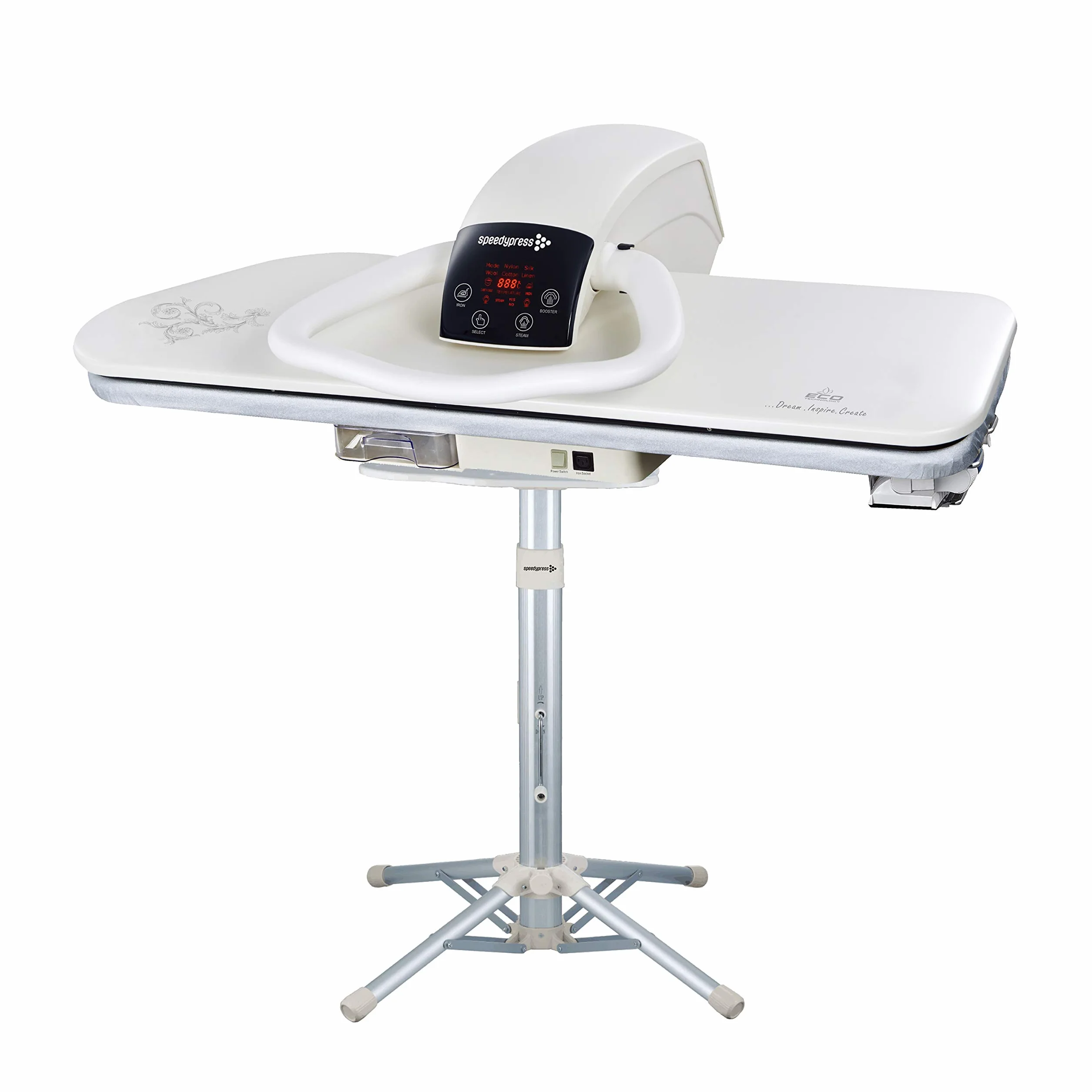 Speedypress Plancha de vapor resistente 101HD Blanco 2600W 101cm x 30cm para uso doméstico y comercial ligero