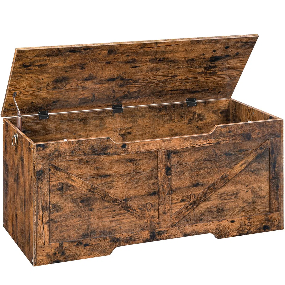 HOOBRO Caja de Juguetes, Banco de Almacenamiento, Taburete de Almacenamiento con Mecanismo de Bloqueo, Robusto, Armario de Madera, Fácil de Montar, Crudo EBF772CW01